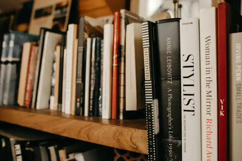 Stack of biography and history books